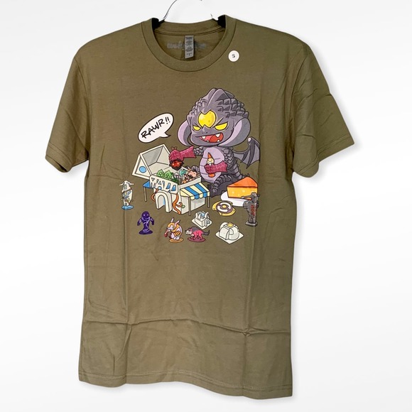 Dota 2 'Little Vicious' Gaming Graphic T-Shirt in Olive Size Medium - Picture 7 of 7